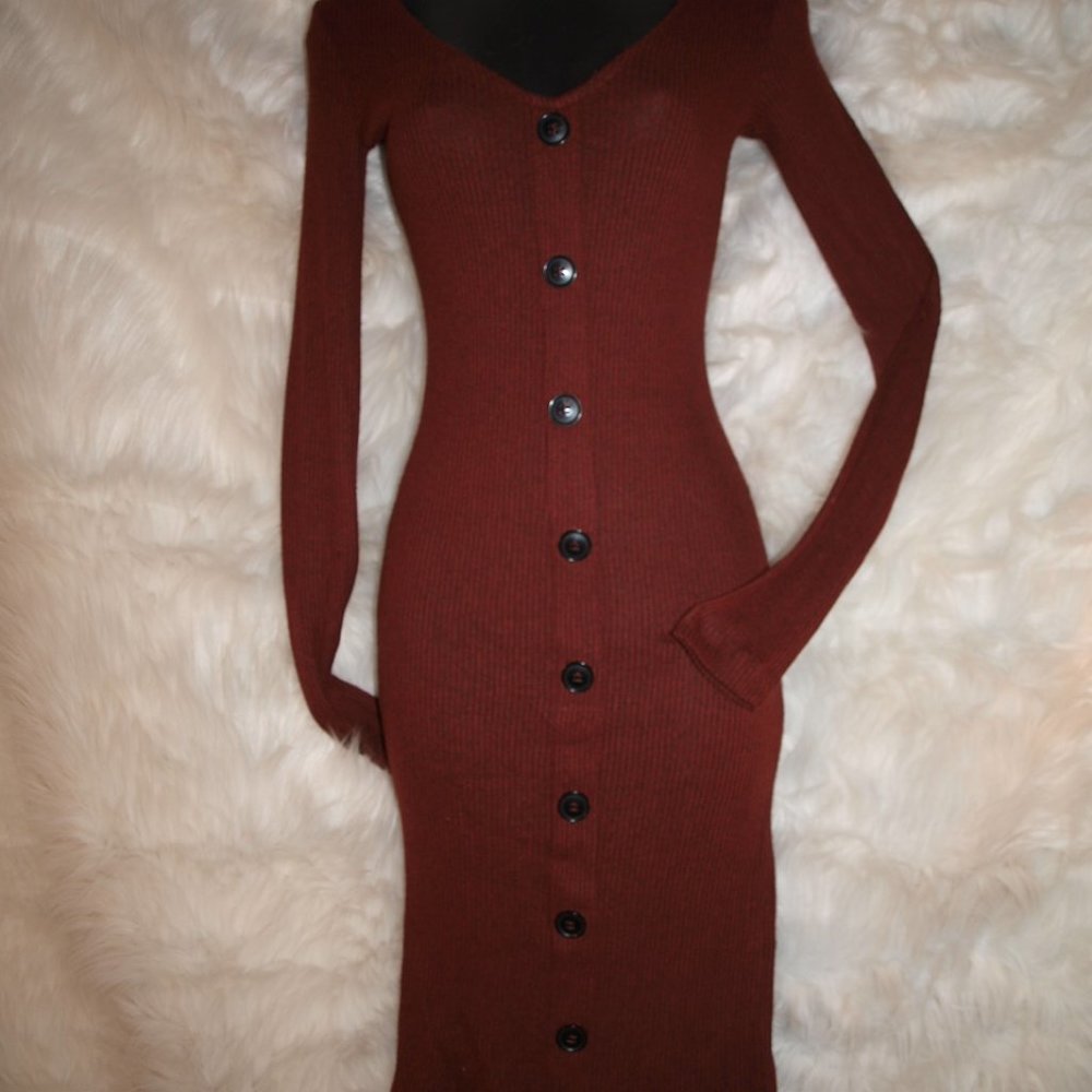DEREK HEART Maroon knee length Dress
